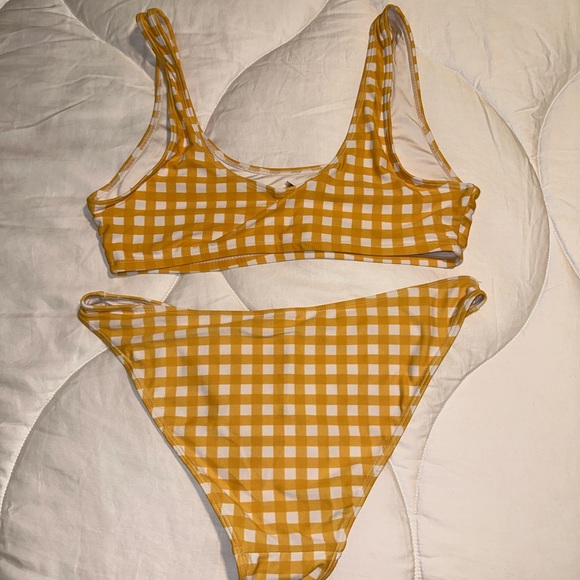 Yellow Plaid Bikini - Picture 2 of 7